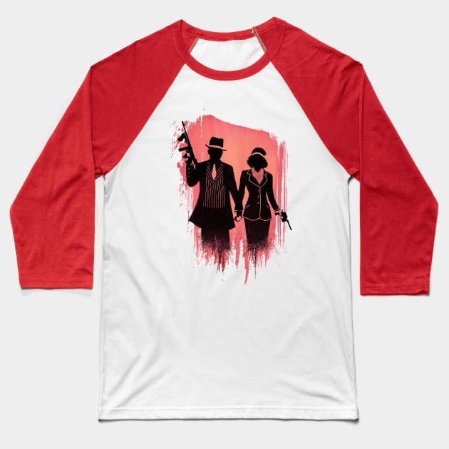 Outlaw Lovers Baseball T-Shirt by Moutchy